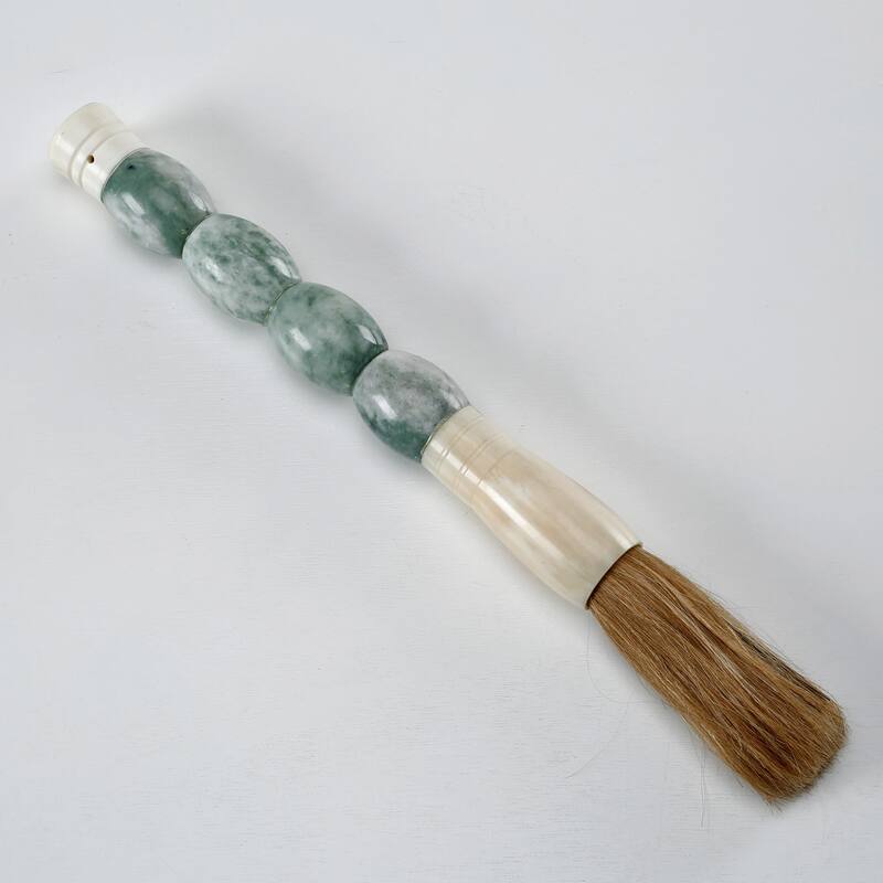 Artissance Approx. 14" White Ring Jade Calligraphy Brush