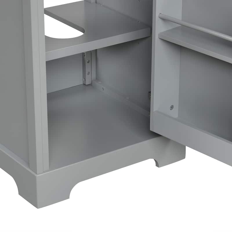 GDFStudio - Charlotte Modern Bathroom Vanity with Sink and Functional Storage Cabinet