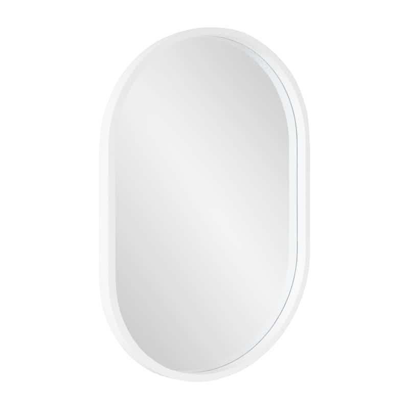 Kate and Laurel Travis Capsule Oval Framed Wall Mirror - 20x30 - White