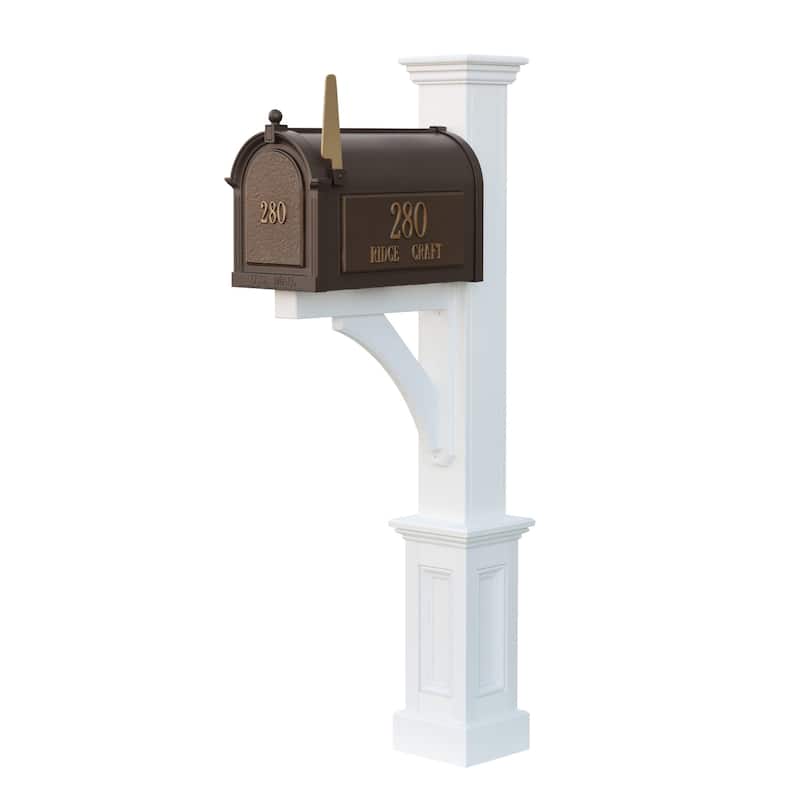 Madison Mailbox Post - White