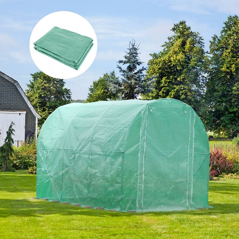 Aoodor Replacement Greenhouse Cover, Walk-in Tunnel Plant Gardening Spare Cover (No Frame)