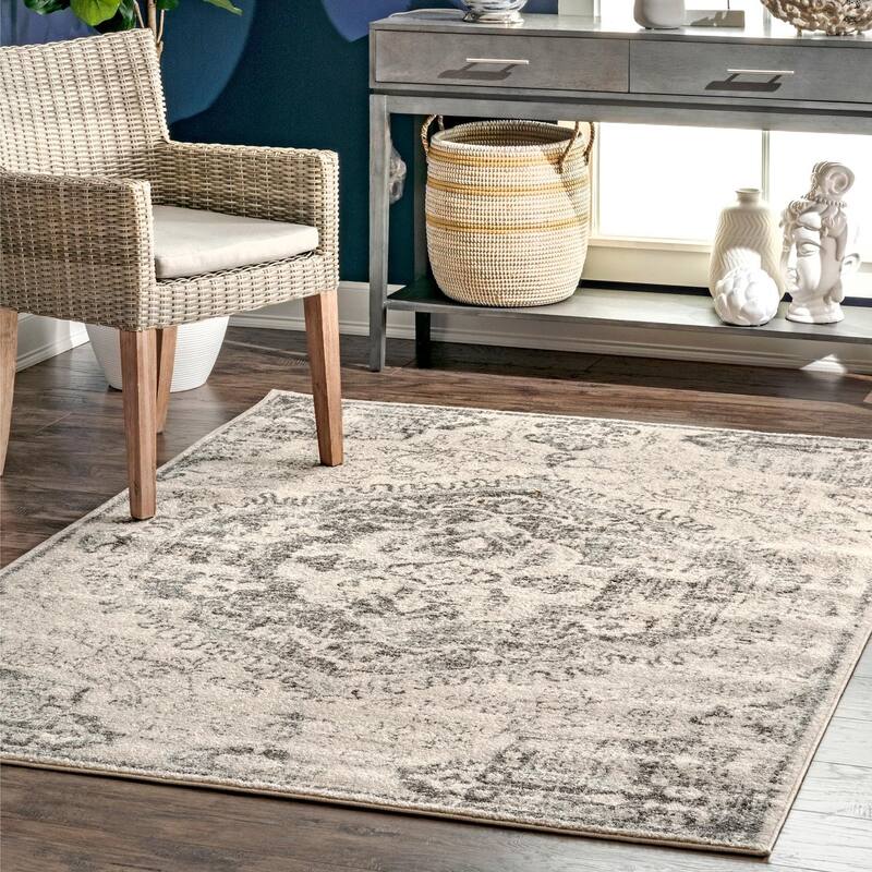 Nuloom Bohemian Medallion Area Rug - 5' x 7'5" - Dark Gray - Rectangle
