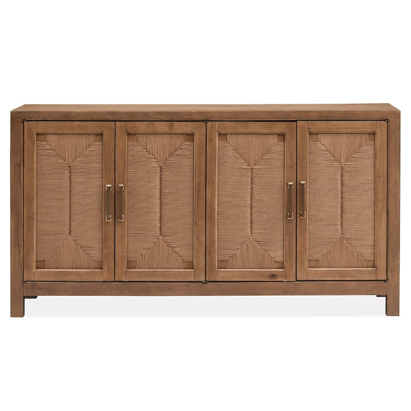 Magnussen Home Lindon Belgian Wheat Buffet - 64''W x 18''D x 34''H