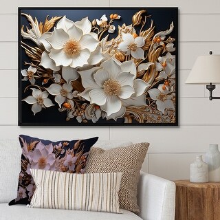 Photo inspiration: Fresh Look at Designart Gilded Beauty Daffodils Gilded Accents I Daffodils Framed