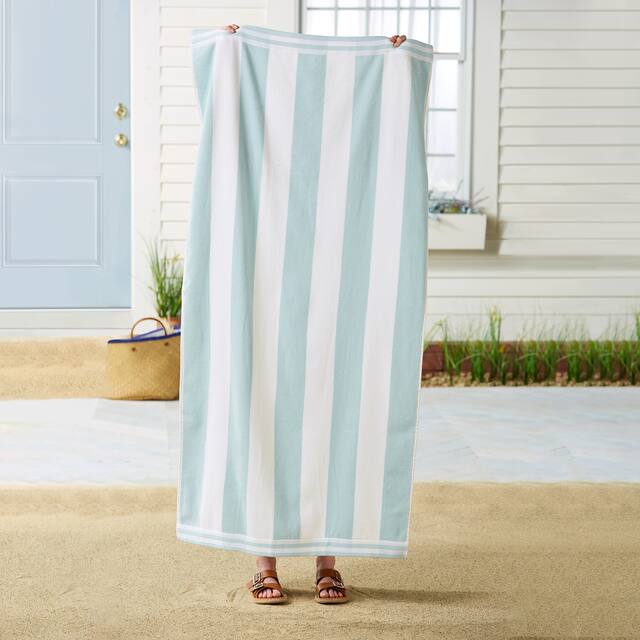 Luxurious Cotton Cabana Stripe Beach Towel