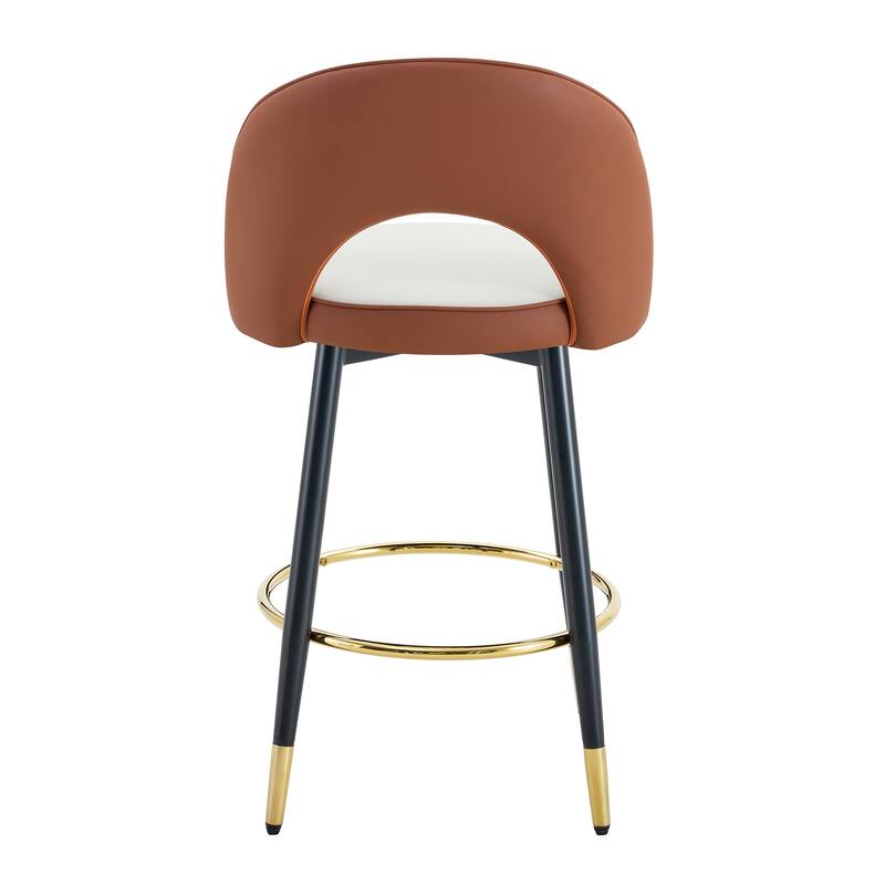 360°Rotatable Upholstered Bar Chair Side Chair Set Of 2