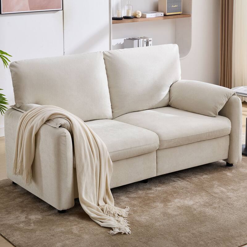 800LBS Down Filled Sofas, 60 inch Minimalist Sofa, with Multiple Colors in the Living Room and Bedroom