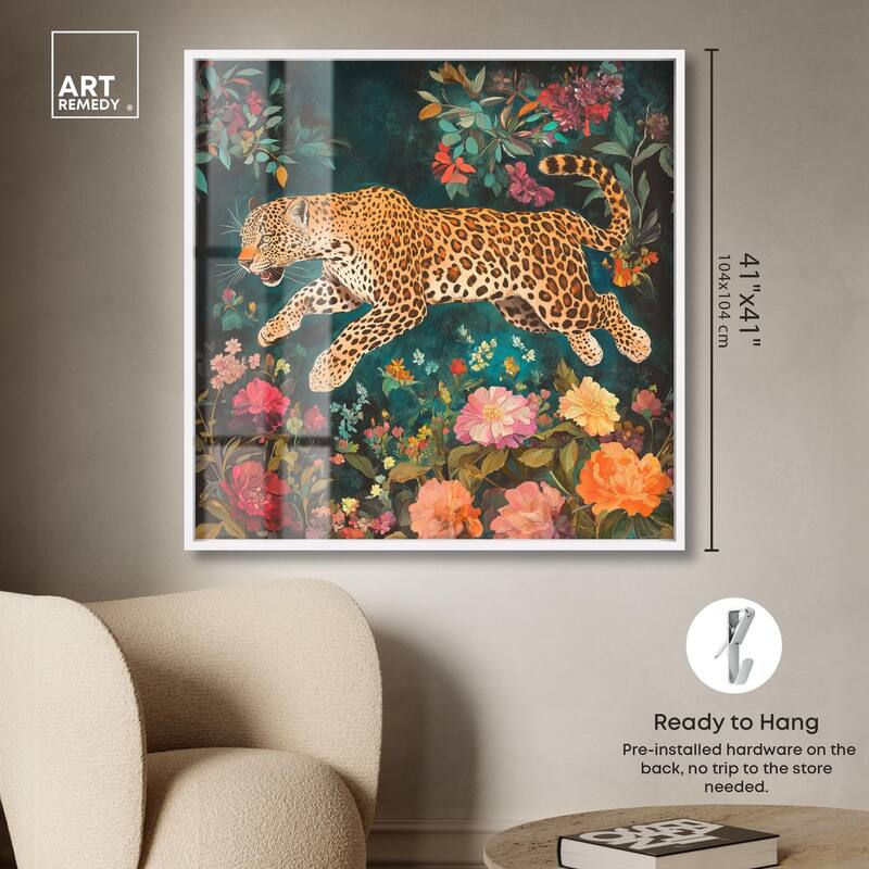 Tigers and Blooms Shadowbox by Art Remedy