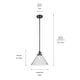 preview thumbnail 8 of 68, Kichler Lighting Avery 1-Light Pendant Light with Seeded Glass