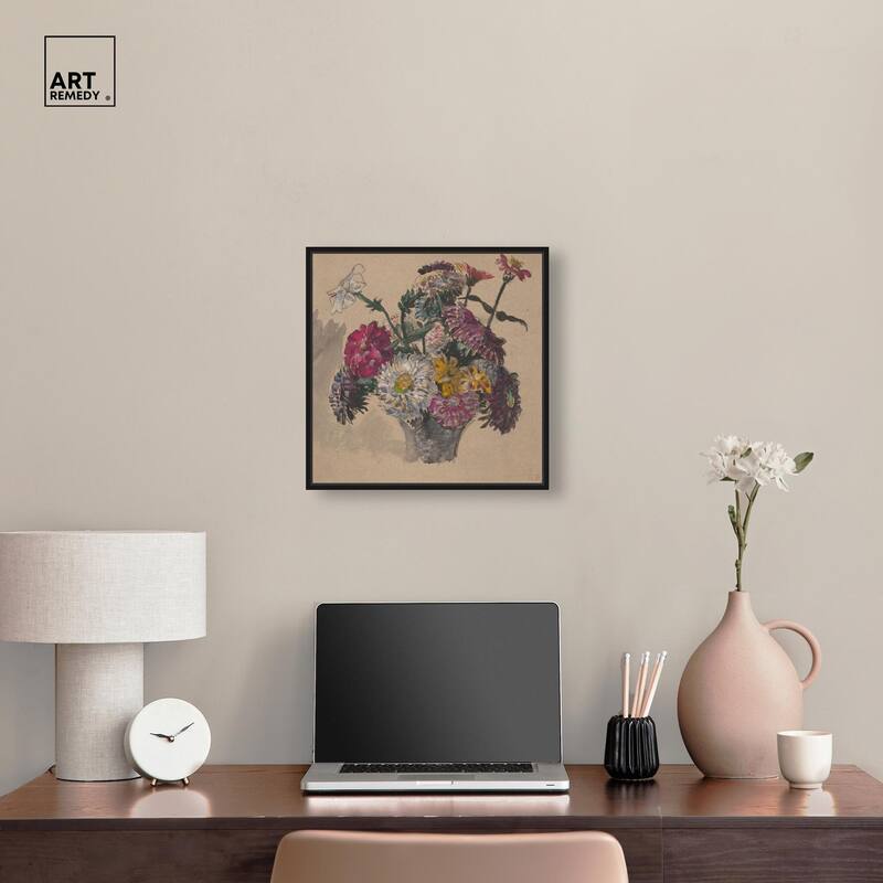 Basket of Flowers Canvas by Art Remedy