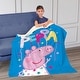 preview thumbnail 32 of 52, Hasbro Peppa Pig Silk Touch Sherpa Throw Blanket
