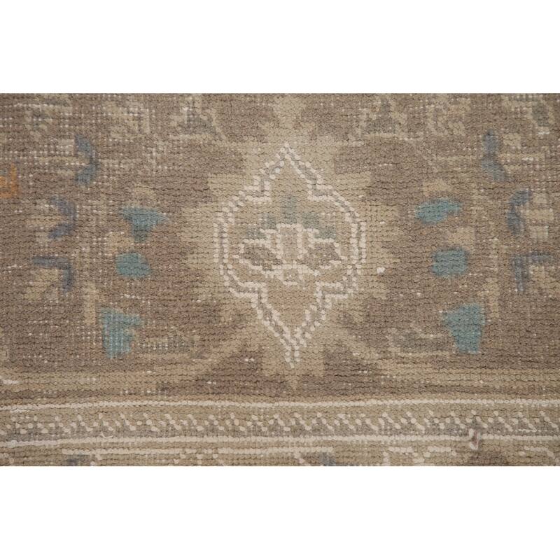 Hand Knotted Oriental 100% Wool Carpet Traditional Floral Navy Blue & Blues Tabriz Area Rug - 13' 0'' X 9' 8''