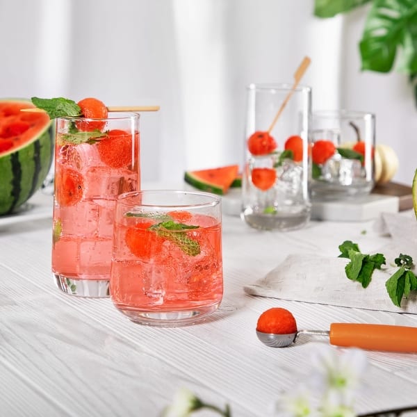 Libbey Ascent 16-Piece Tumbler and Rocks Glass Set - Set of 16