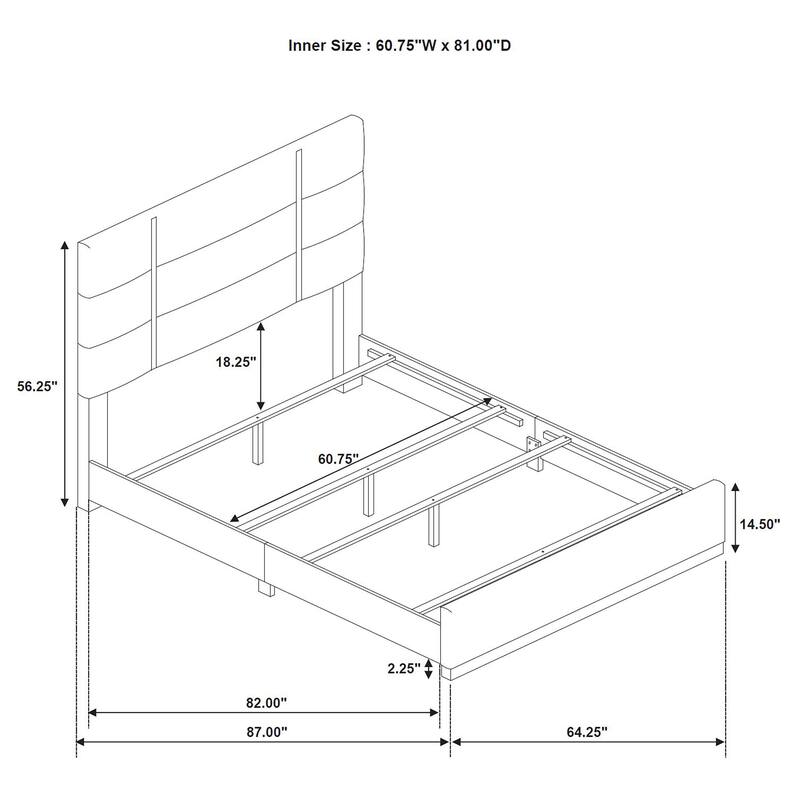 Ines Bedroom Set Grey and White High Gloss