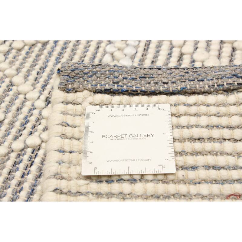 ECARPETGALLERY Braid weave Sienna Cream Wool Rug - 5'1 x 7'9