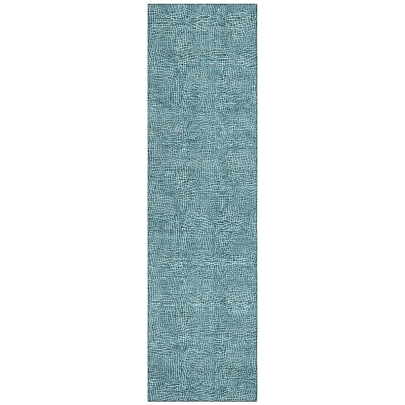 Machine Washable Indoor/ Outdoor Solid Modern Chantille Rug