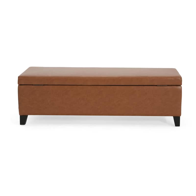 York Bonded Leather Storage Ottoman Bench by Christopher Knight Home