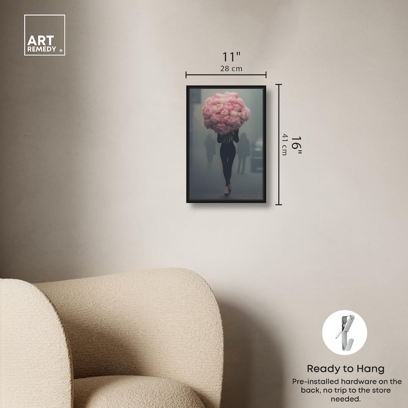 Peony Bouquet Canvas by Art Remedy