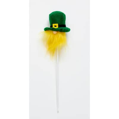 6" St Patricks Day Gnome on 12" Stick, Set of 6