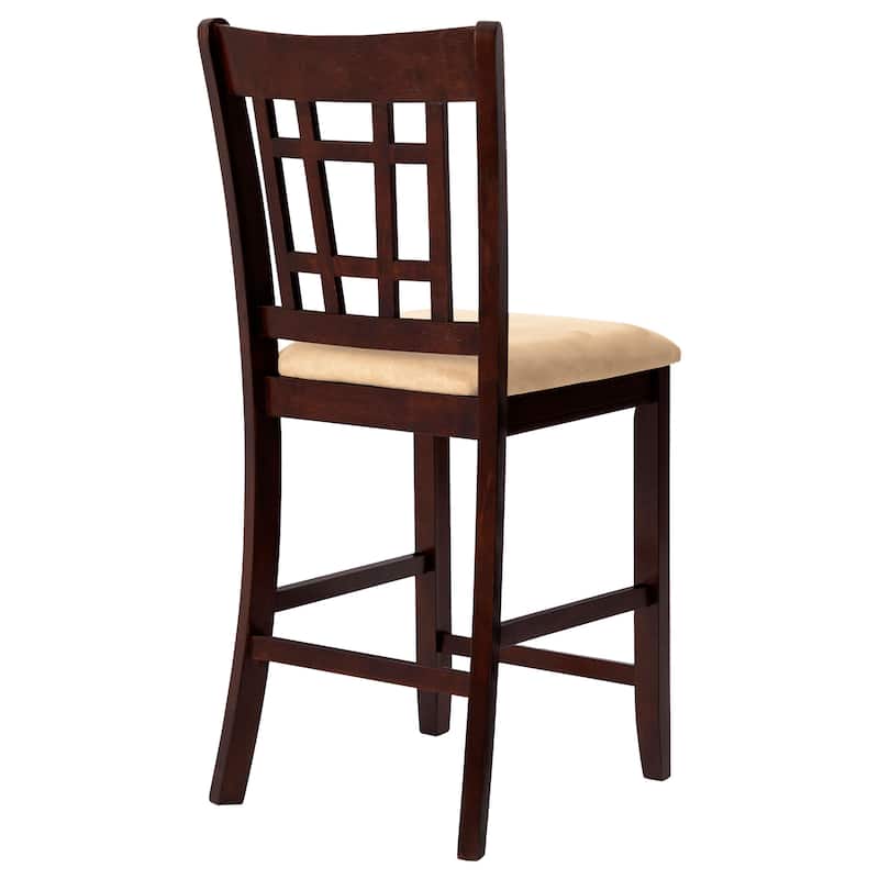 Lavon Wood Lattice Back Counter Height Stools (Set of 2) - 18.50'' x 20.25'' x 41.25''