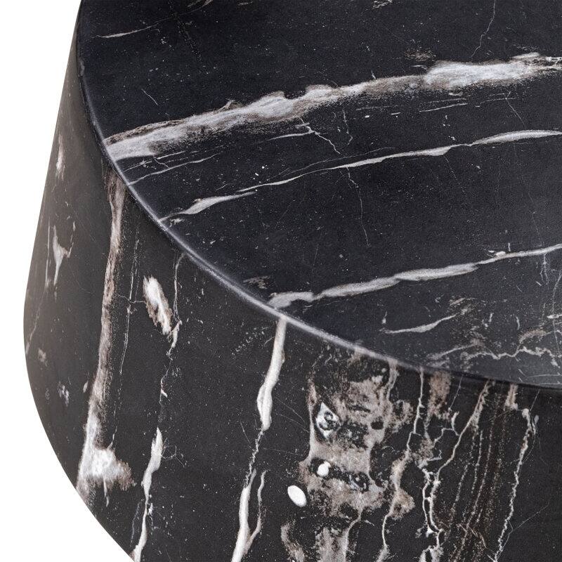 Zyra Concrete Side Table with Stone Texture Finish