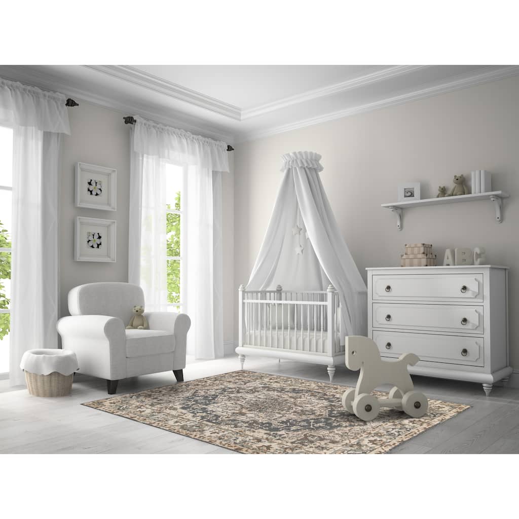 Kriselia Collection Brown/Blue Traditional Area Rug