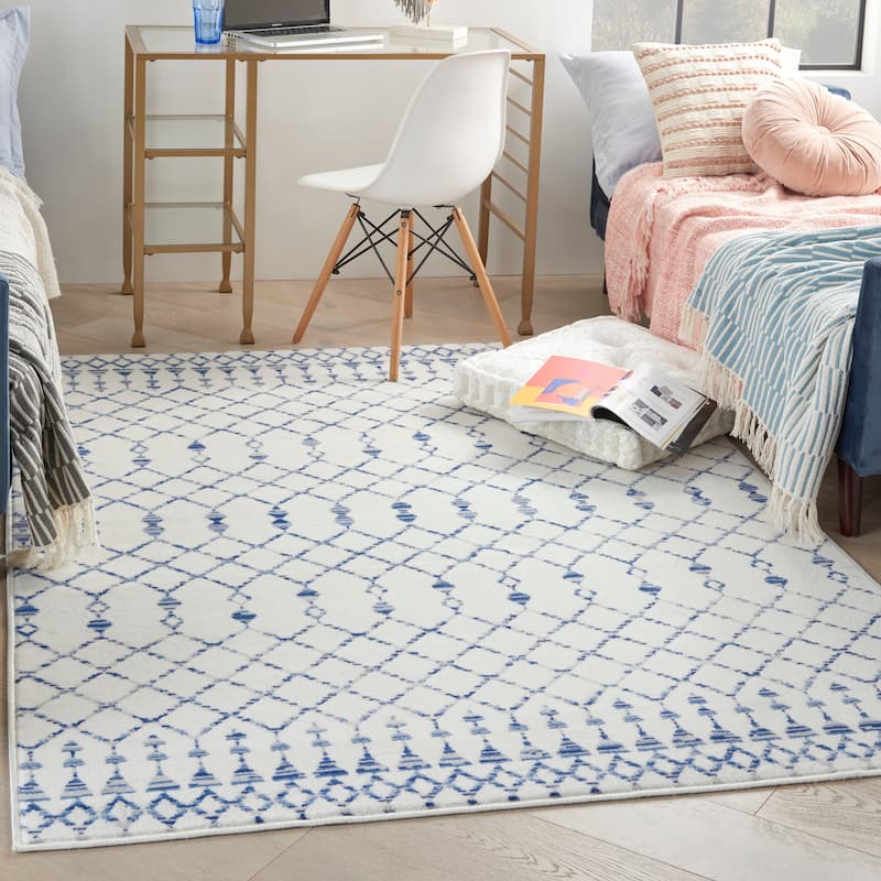 Nourison Whimsicle Moroccan Bohemian Area Rug - 5' x 7' - Ivory - Runner/Rectangle