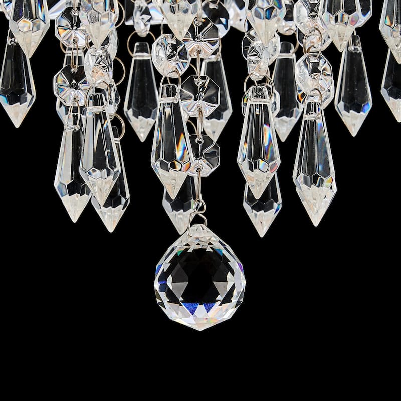 CO-Z 11" 5-light Flush Mount Crystal Chandelier Ceiling Light
