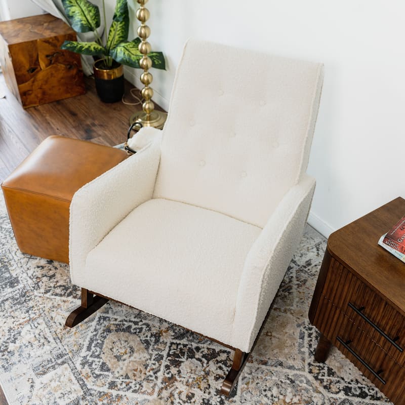Westminister Modern Indoor Nursery Rocking Armchair for Bedroom and Livingroom
