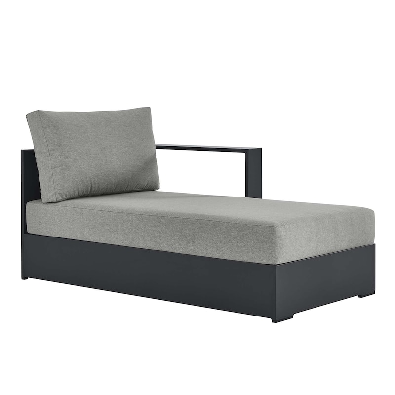 Tahoe Patio Aluminum Modular Right-Facing Chaise Lounge - Gray Gray