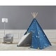 preview thumbnail 3 of 1, Wonder&Wise Glow in the Dark Starry Sky Indoor Kids Foldable Canvas Teepee Tent