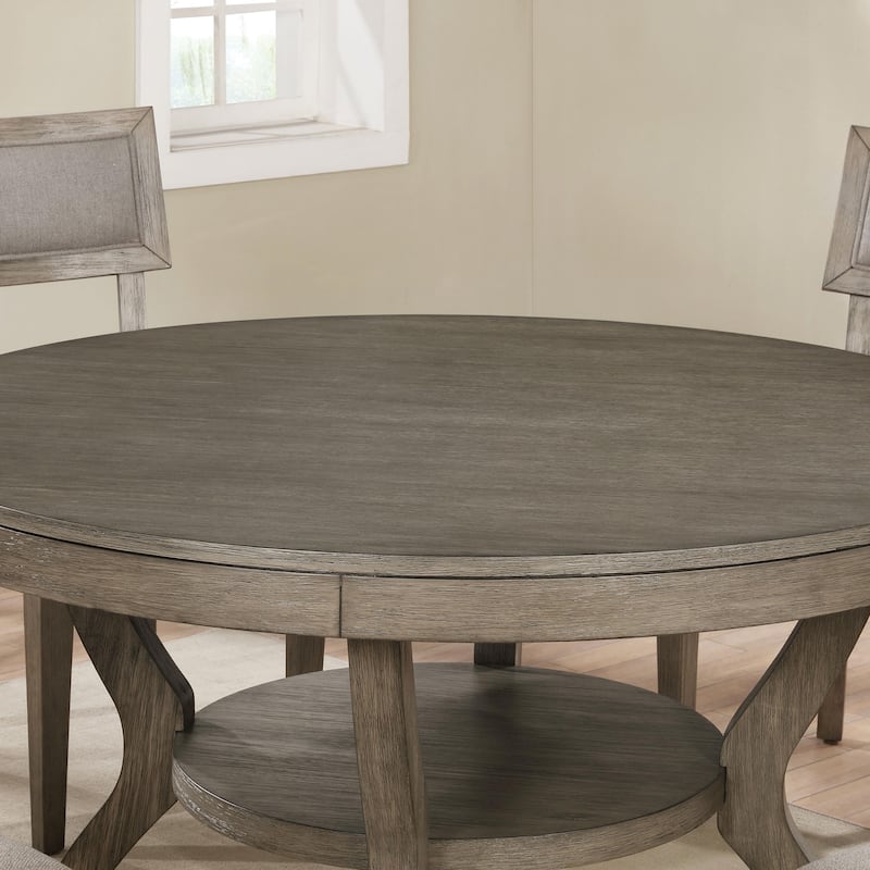 Furniture of America Melody Fields Rustic 48-inch Grey Wood Round Dining Table