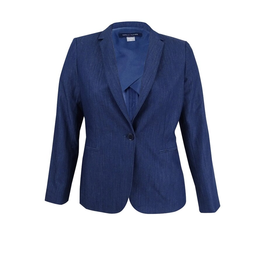 womens denim blazer