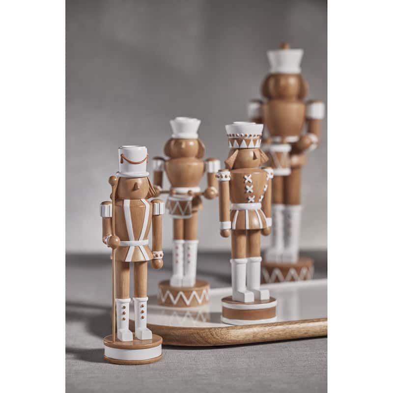 Gelsey 9.75" Tall Nutcracker at Halt Taper Candle Holder