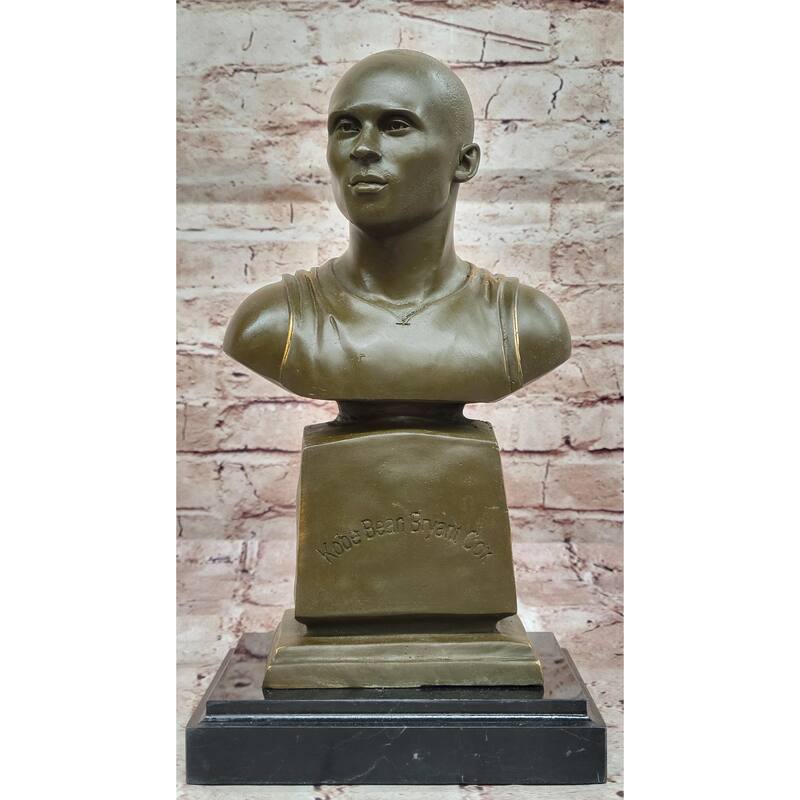 Bronze Bust Sculpture Of Kobe Bryant On Marble Display Base Limited Edition Numbered