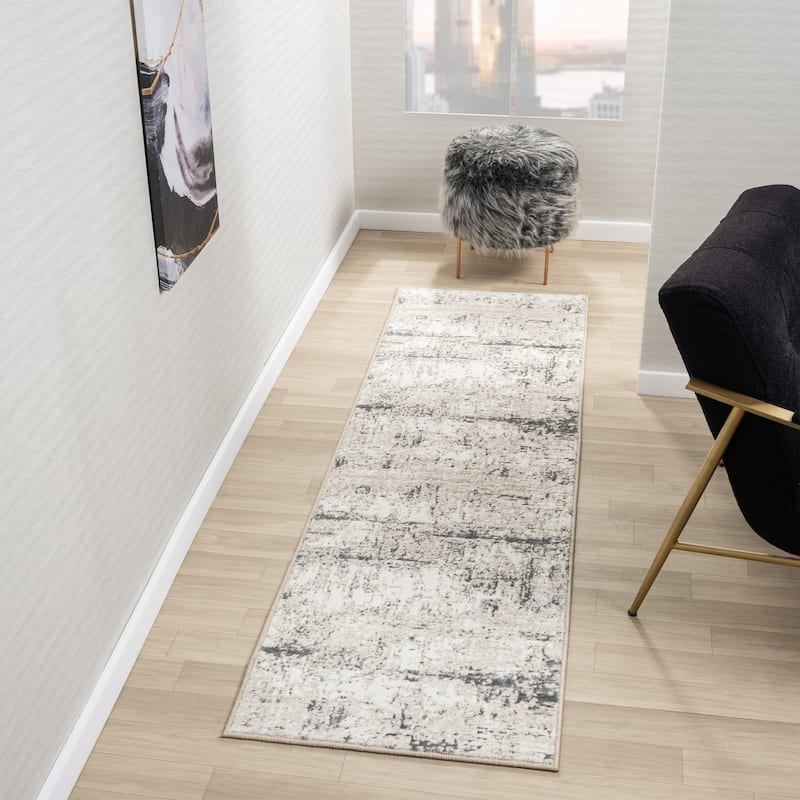 Sevita Modern Abstract Polyester Indoor Area Rug