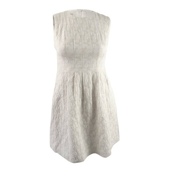 Shop Anne Klein Women S Textured Fit Flare Dress 12 Beach
