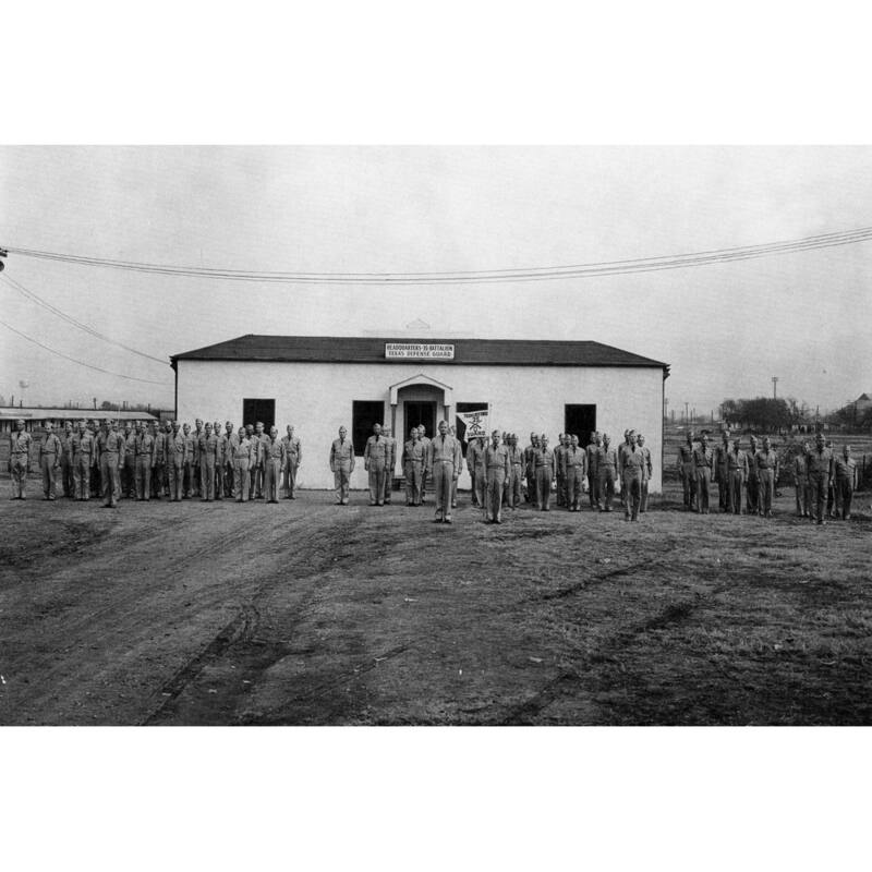 Texas Defense Guard Black and White Gallery Wrapped Canvas