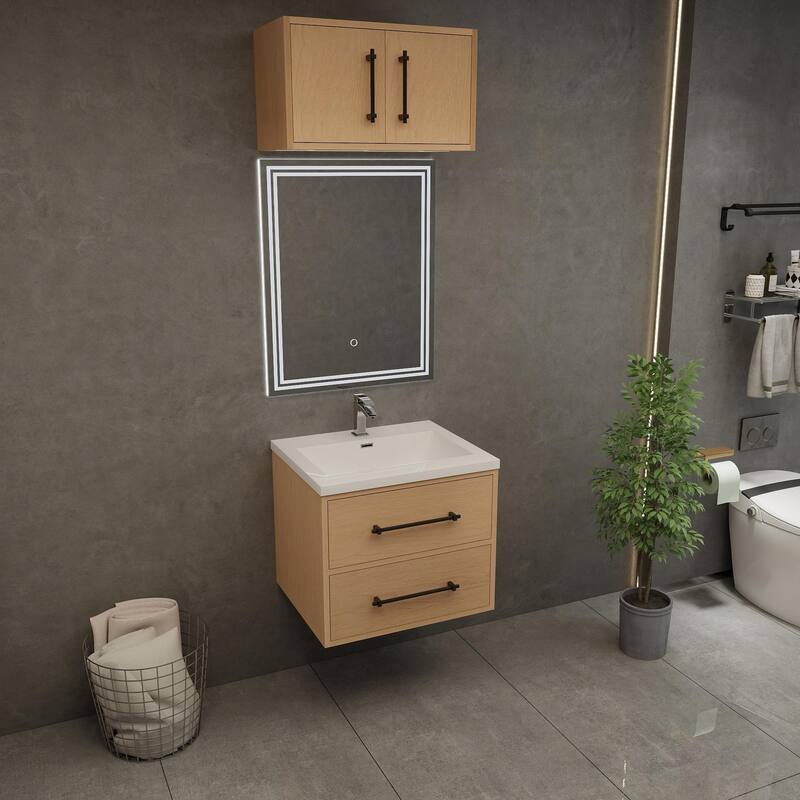 Victoria 24'' Wall-Mounted Vanity Set with Motion Sensor LED light Top Cabinet