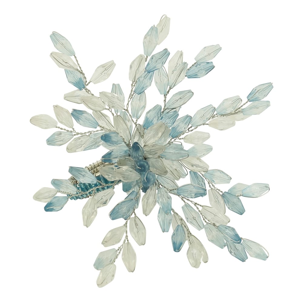 Napkin Rings With Beaded Flower Design (Set of 4)