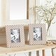 preview thumbnail 1 of 3, Brown Fir Modern Photo Frame Standard (Set of 2) - 9 x 1 x 11