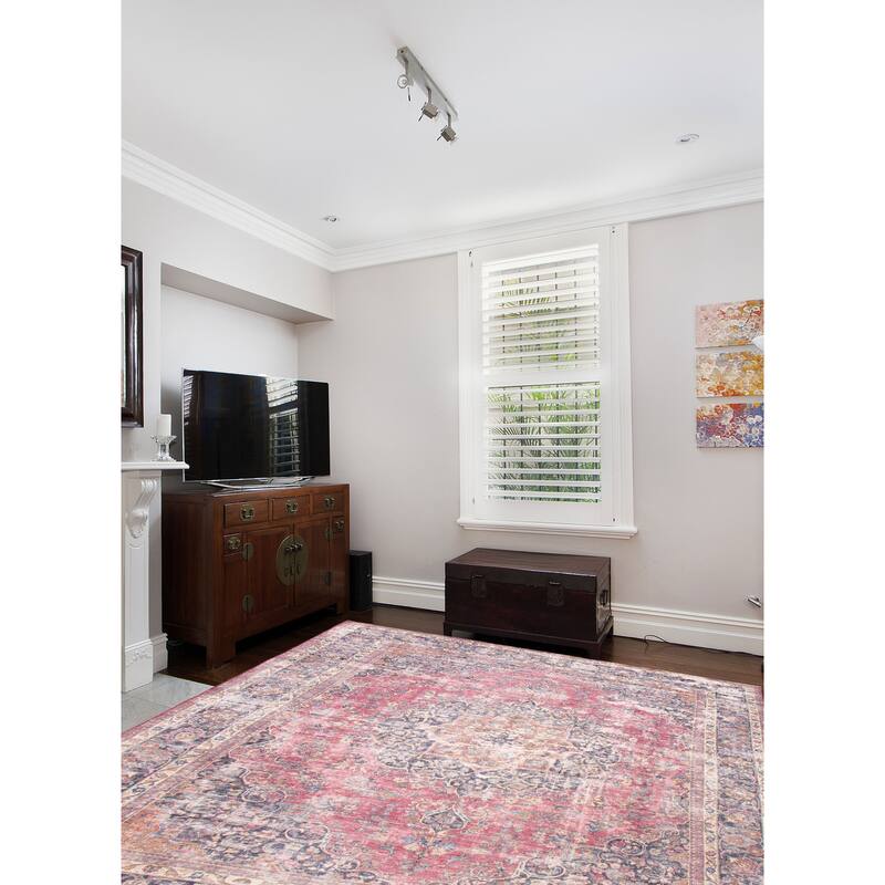 ECARPETGALLERY Hand-knotted Antalya Vintage Burgundy Wool Rug - 9'6 x 11'10