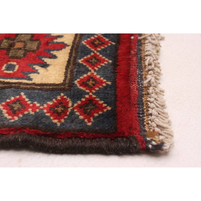 ECARPETGALLERY Hand-knotted Kargahi Red Wool Rug - 5'0 x 6'6