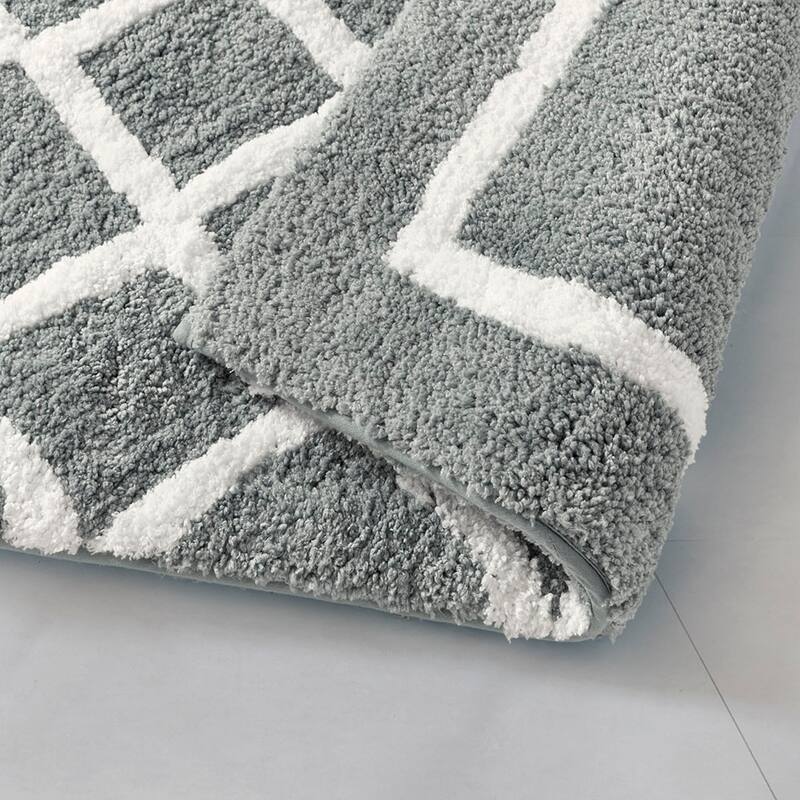 Reversible High Pile Tufted Bath Rug For Bath Room