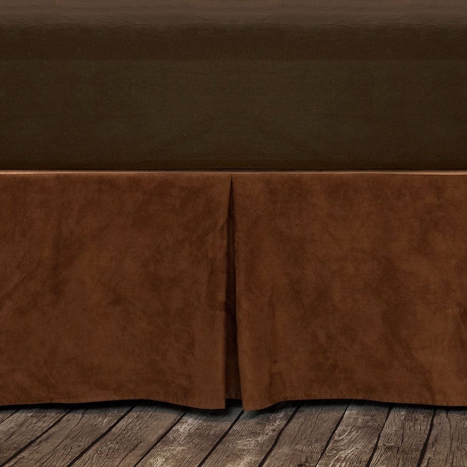 Paseo Road by HiEnd Accents Copper Faux Suede Bed Skirt