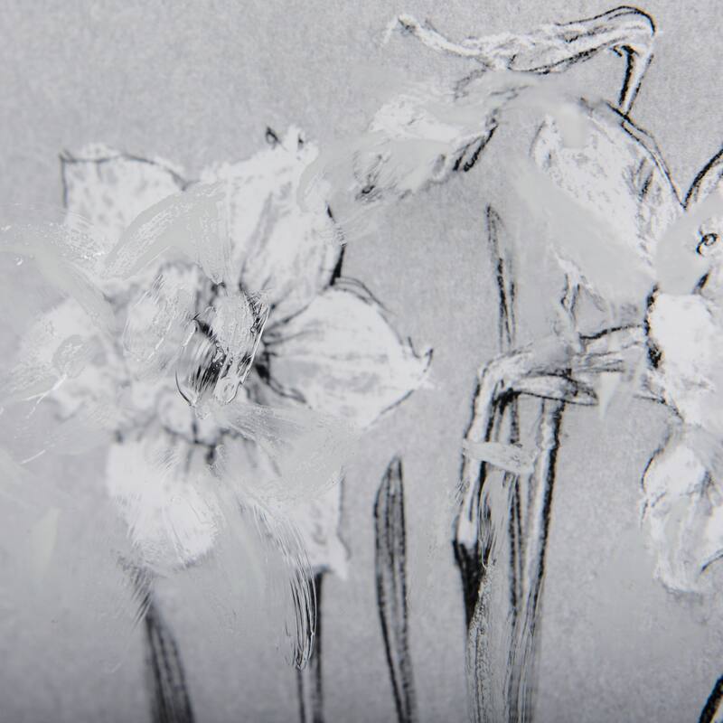 Botanical Sketches II (Grey) Framed Art Print