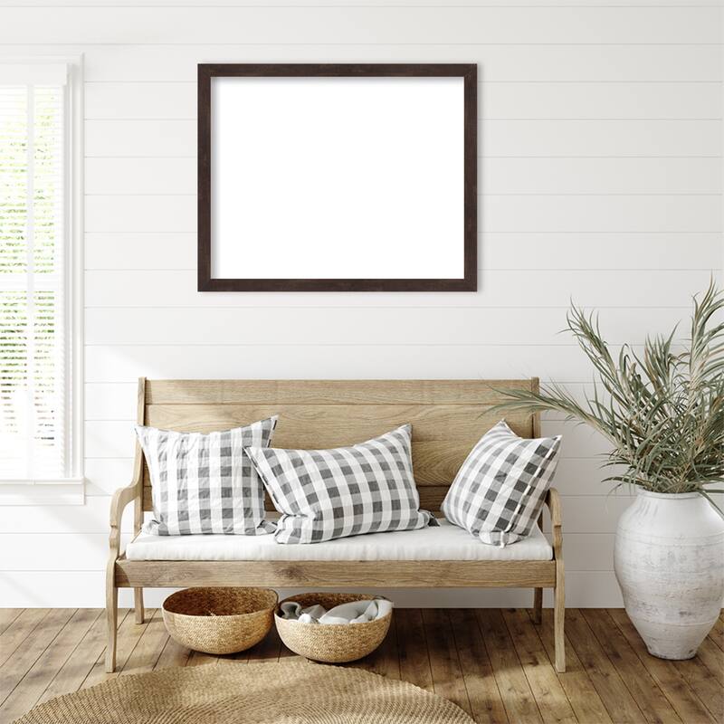 Amanti Art Fresco Dark Walnut Framed Dry Erase Magnetic Board