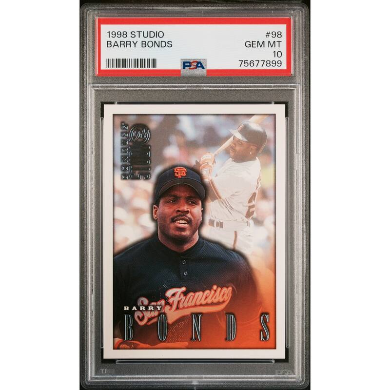 Barry Bonds 1998 Studio Baseball Card #98 Graded PSA 10 - 8'6" x 11'6"
