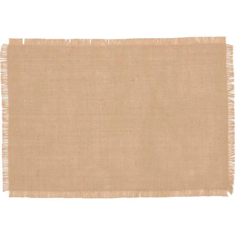 Jute Burlap Natural Placemat Set of 6 12x18 - Placemat 12x18
