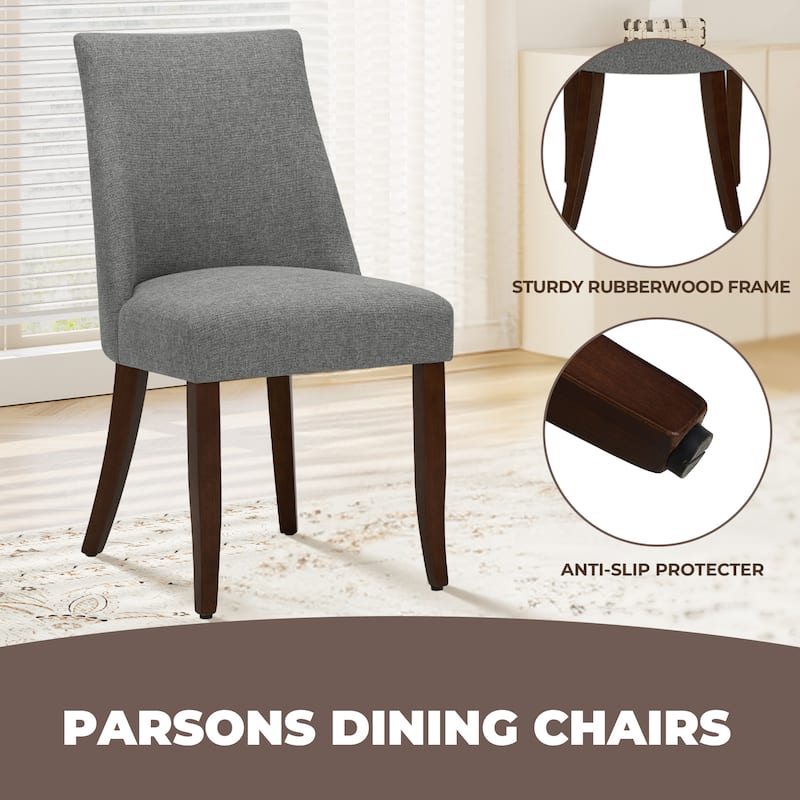 RENEWLINE Contemporary Dining Chair（Set of 2/4/6 - Upholstered Backrest & Wood Frame